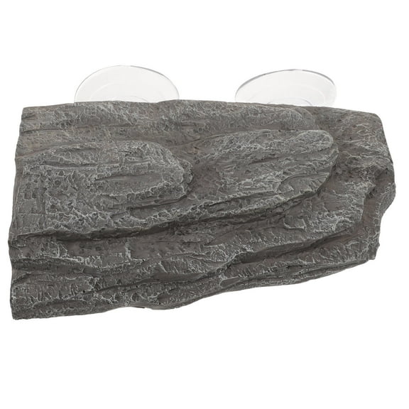 LULULION Resin Turtle Basking Platform Dark Grey for Pet Use in Aquariums