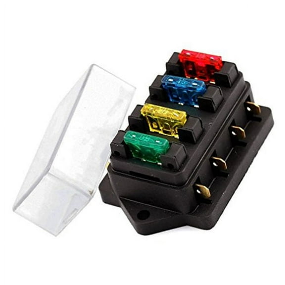 LULULION Amp Fuse Block Rectangular Transparent Cover 1Pack