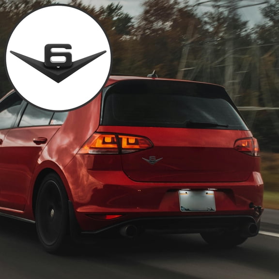 LULULION Black Metal 3D Car Emblem Sticker Automotive Exterior Badge Vehicle Decoration