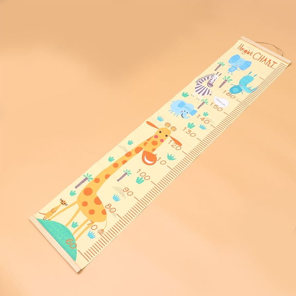 LULULION Wall Ruler Growth Chart for Children Yellow Oil Canvas 1Pcs Nordic Style Decor