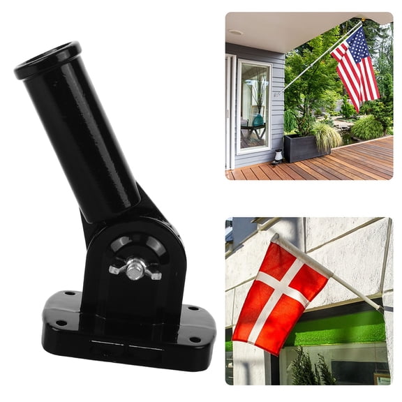 LULULION Outdoor Wall Mounted Flag Pole Bracket with Adjustable Angle