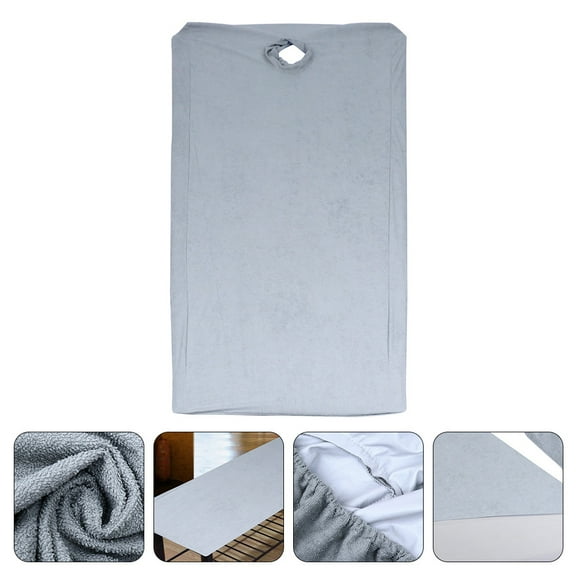 LULULION Washable Grey Massage Bed Cover Oil Proof Microfiber Reusable Spa Table Sheet