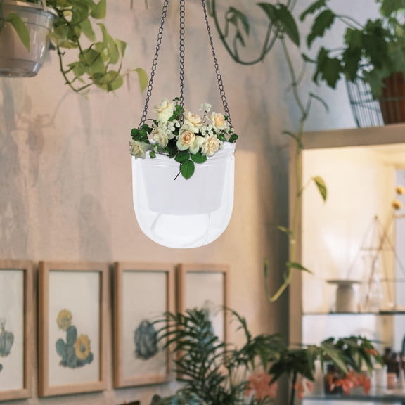 LULULION Automatic Watering Planter Double Layer Design Round 1Pack