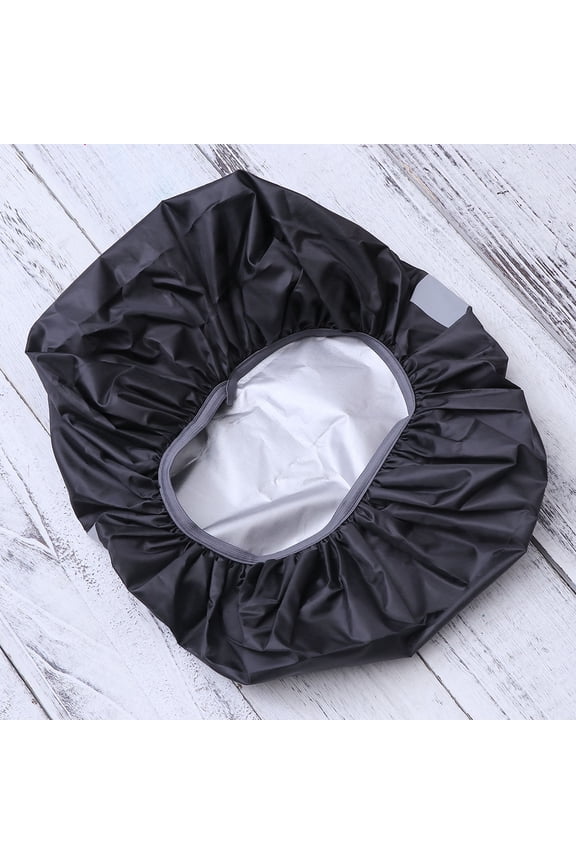 Waterproof Backpack Covers Nylon Black 1Pcs for Camping