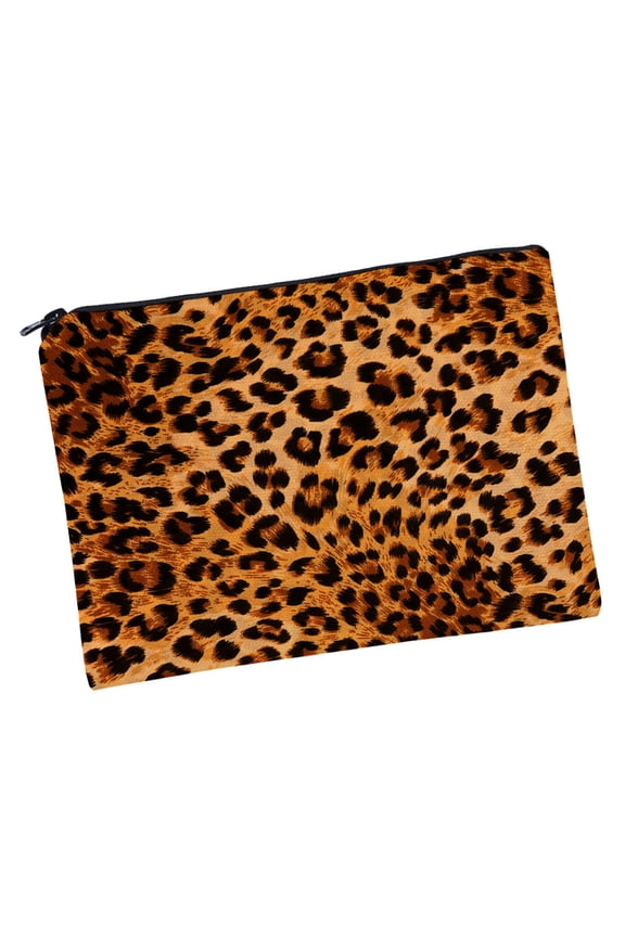Versatile Leopard Storage Pouch Waterproof Hand Bag for Travel Cosmetics
