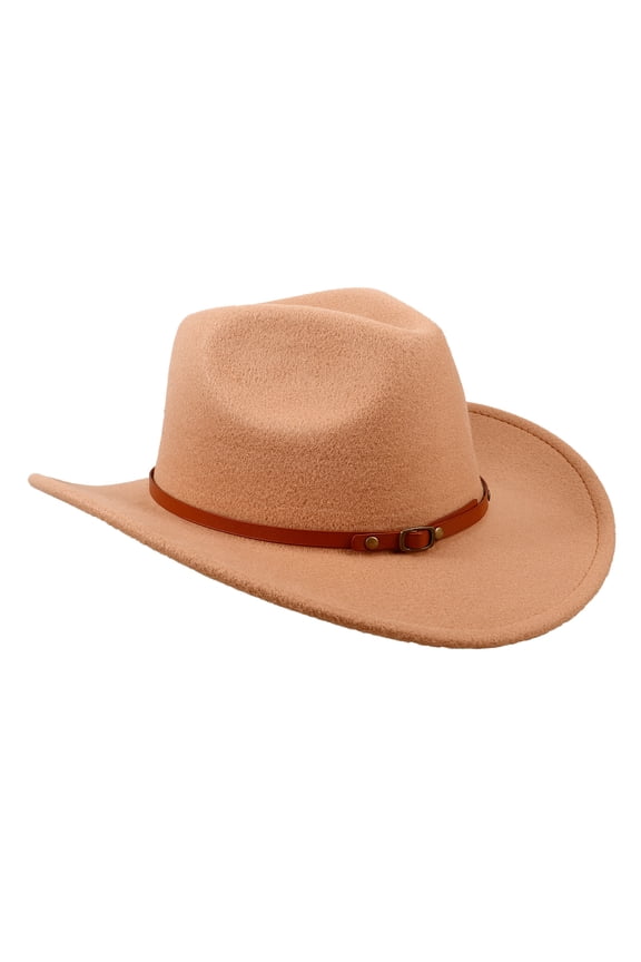 Western Cowgirl Hat Women Cowboy Hat Camel 1Pcs Party Accessory for Adults