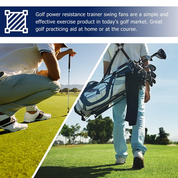 LULULION Swing Fan Power Resistance Trainer White Practice Grip Aid for Left and Right Players