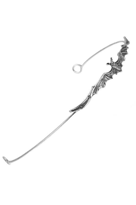 Goth Headbands for Women Bat Crown Silver 1Set
