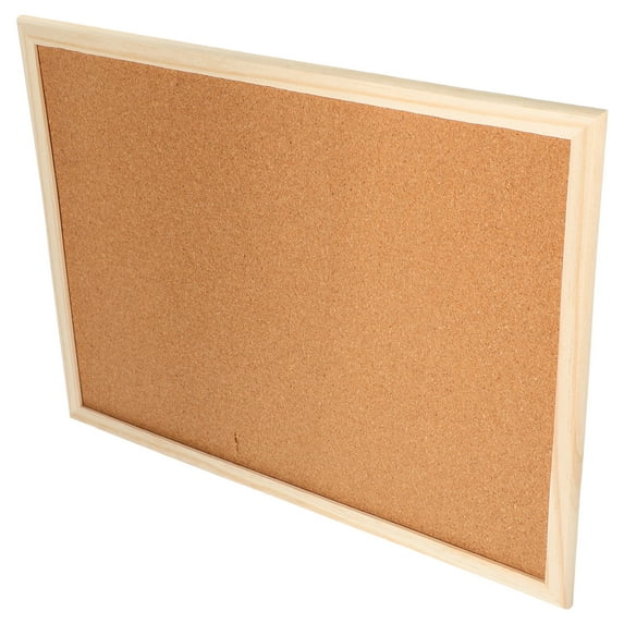 LULULION 1Set Khaki Cork Board Display Bulletin Board with Sturdy Wood Frame for Notes Calendars and Photos