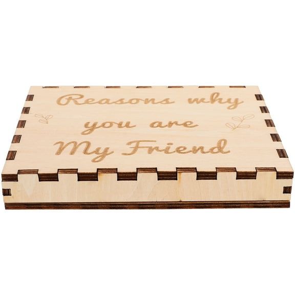LULULION Carved Keepsake Box Box Wood Assorted Color 1 Set Message Carving for Women