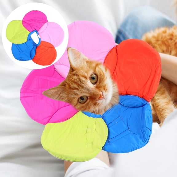 LULULION Wound Recovery Cat Cone Collar Soft Flower Shape -scratch Health Check 1Pack