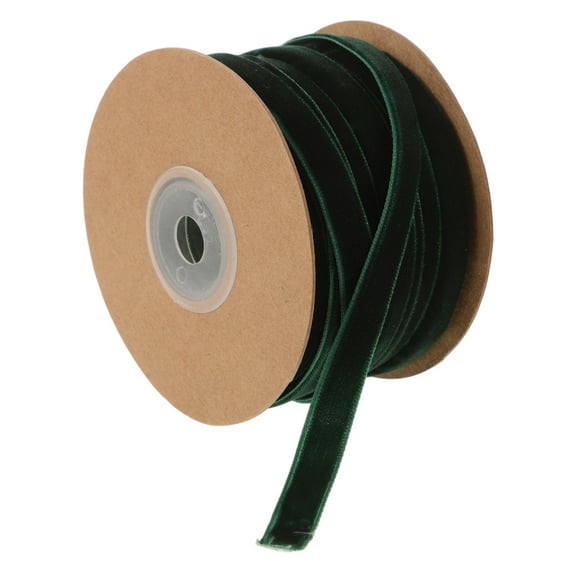 LULULION Wrapping Ribbons Velvet Ribbon Dark Green for Decoration 1 Roll