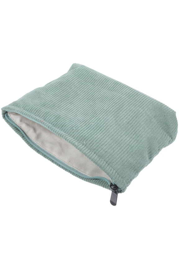 Green Fabric Cosmetic Pouch for Makeup Storage with Trendy Stylish Exterior