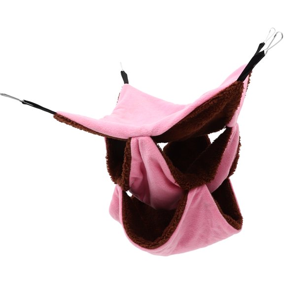 LULULION Small Animal Nesting Bed Hamster Hiding Corner House Cotton Pink Warm Hideout 1Pcs