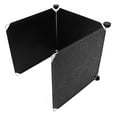 thumbnail image 1 of LULULION 3Pcs Black Cat Litter Box Enclosure Splash Guards Durable Plastic Protector, 1 of 6