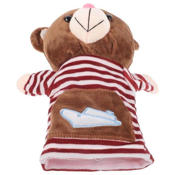 LULULION Soft Light Brown Bear Hand Puppet for Cuddling and Engaging Storytelling Time