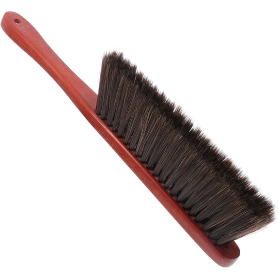 LULULION Handheld Broom Wooden Whisk Broom Brown 1Pack