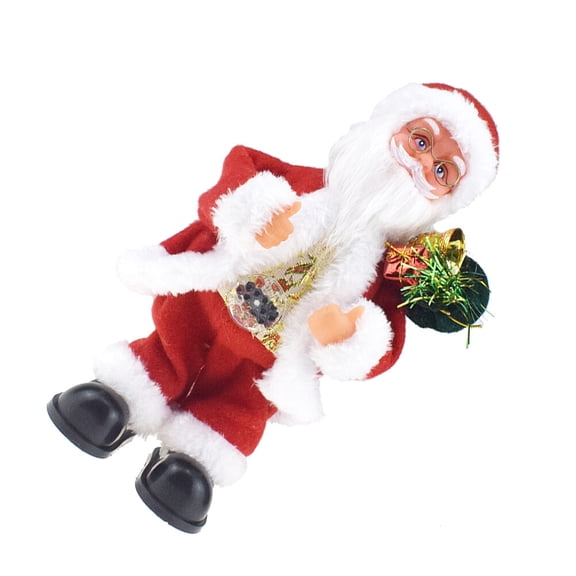 LULULION Christmas Dolls Red Santa Claus Plush Stuffed Musical Holiday Ornament
