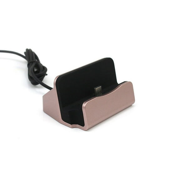 LULULION Rose Plated Gold Desktop Charger Station with Micro Docking for Devices