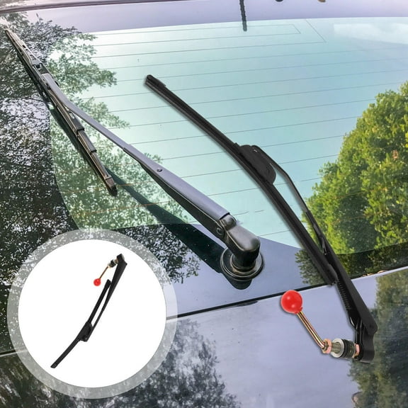 LULULION Black Manual Semi Enclosed Windshield Wiper Kit for Utvs and Motorcycles