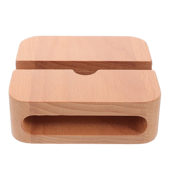 LULULION Beige Wooden Mobile Phone Speaker Amplifier Stand Holder with Portable Acoustic Sound Enhancement