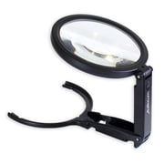 LUMAGNY 2X Jumbo LED Light Magnifier | 5 Lens | Adjustable Folding Stand for Hands-Free Operation | Ideal for Needlework, Reading, and Detailed Work | Bright LED Illumination