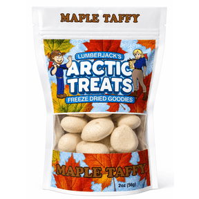 LUMBERJACK'S ARCTIC TREATS THE ABSOLUTELY MOST DELICIOUS FREEZE DRIED MAPLE TAFFY