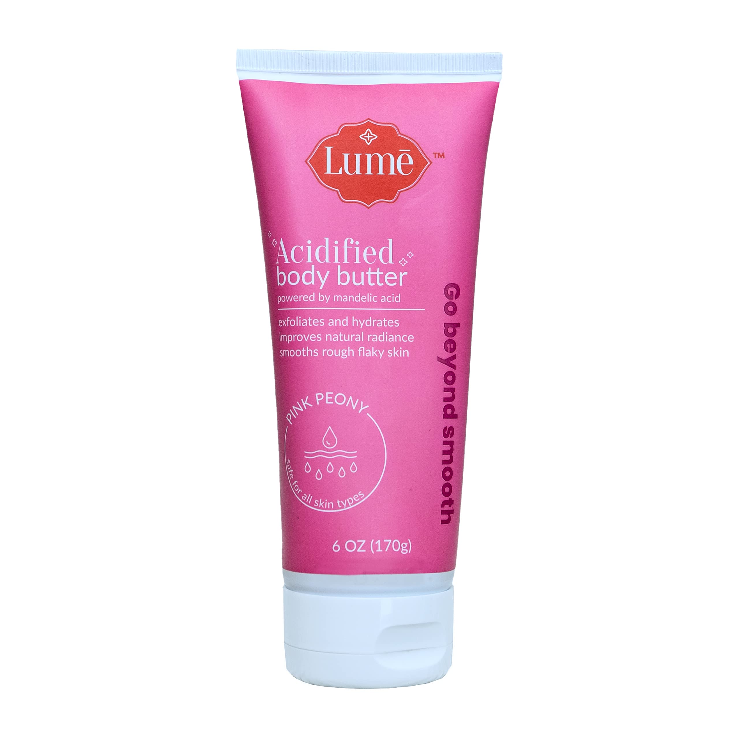 LUME Acidified Body Butter Powered by Mandelic Acid, Exfoliates and