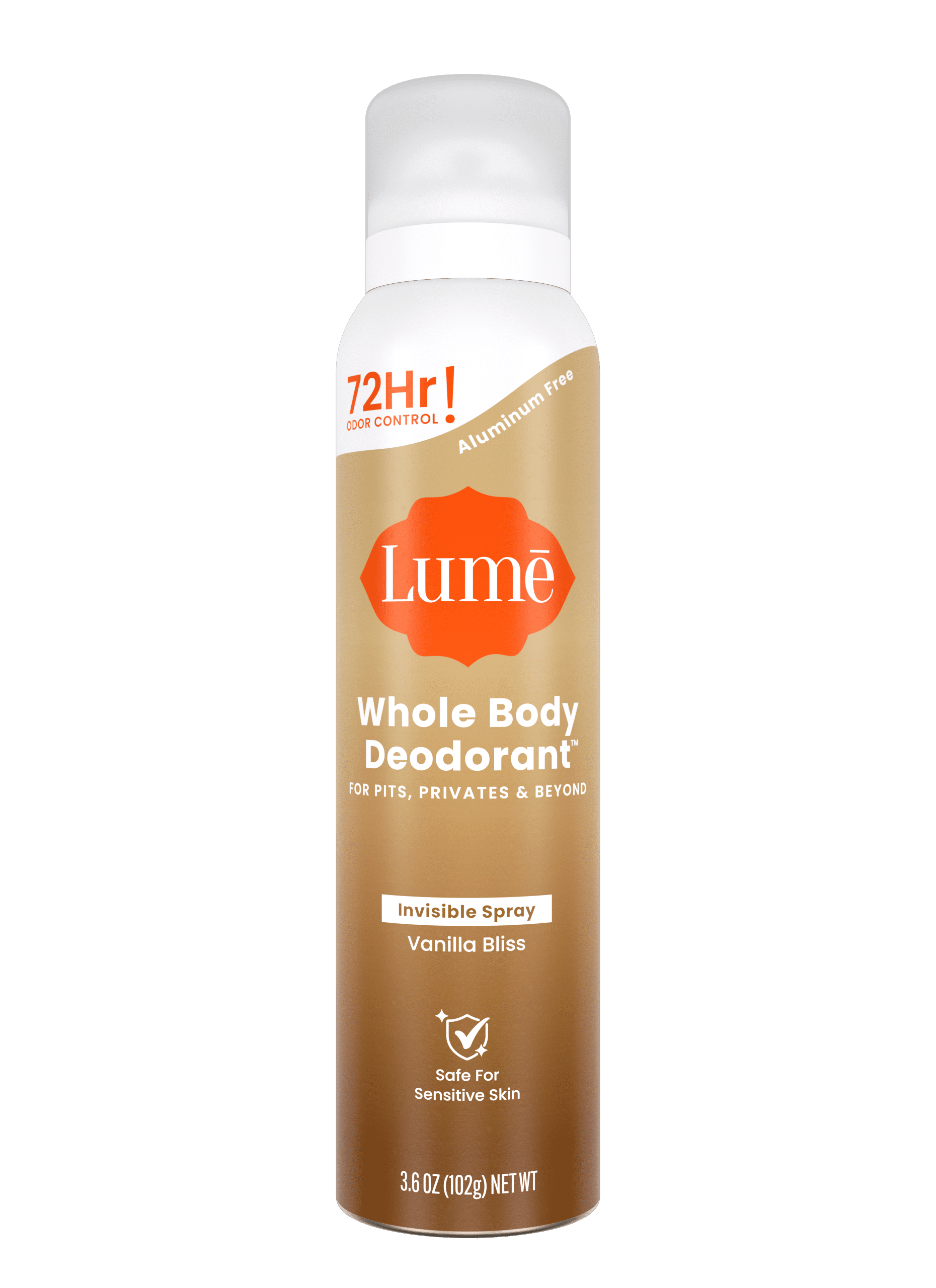 Lume Whole Body Women’s Deodorant - Invisible Spray - Aluminum Free - Vanilla Bliss - 3.6 oz