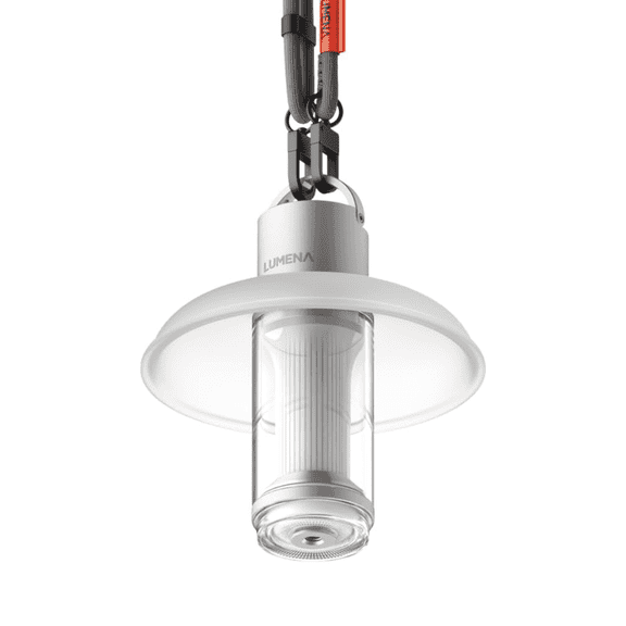 LUMENA M4 Rechargeable LED Camping Lantern (Beige) | Water-Resistant, 3350mAh Battery, Adjustable Brightness & Modes, Magnetic Base, for Outdoor