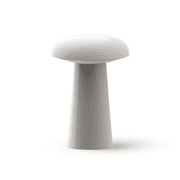 LUMENA SPACE M1 Portable Table Lamp | Rechargeable LED Bedside Lamp with Detachable Shade, 3 Brightness Levels, 3 Light Modes, 5000mAh Battery, Wireless Mood Light, Grayish Beige