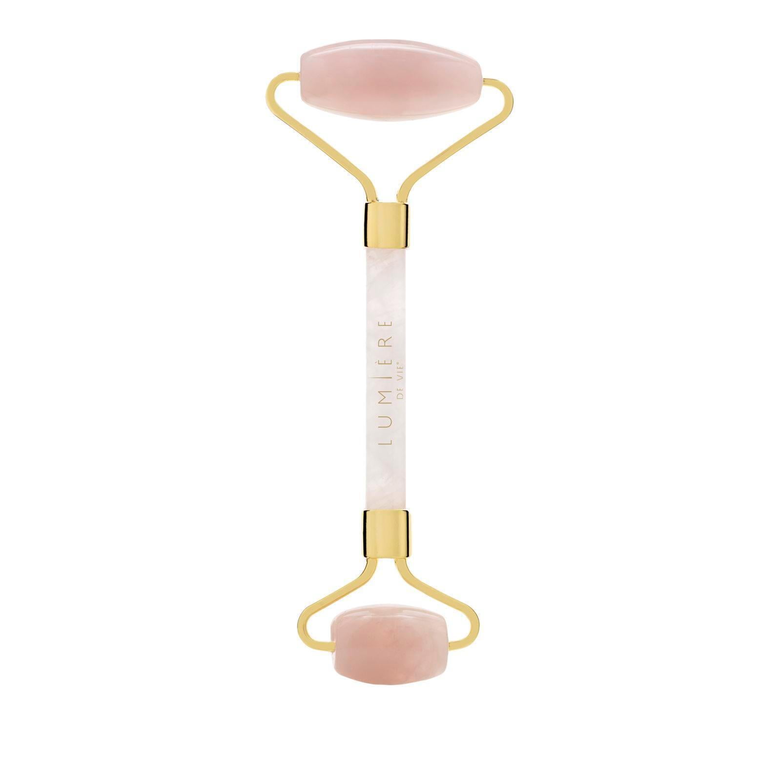 LUMIÈRE DE VIE Rose Quartz Roller, Facial Massager, Helps Aid in The Absorption of Treatments into The Skin, Reduces The Appearance of Puffiness & Signs of Aging, Market America (One Roller)