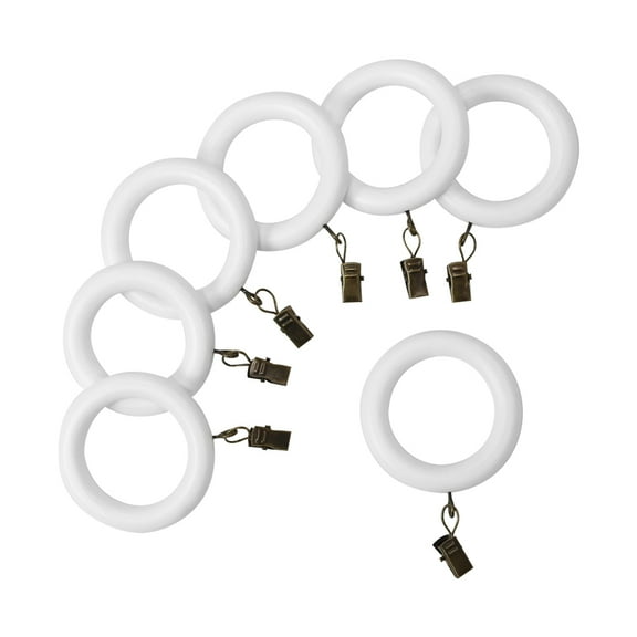 LUMI Wood Rings in White for 1-3/8" wood pole (7-Pack)