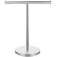 thumbnail image 1 of POPETPOP Towel Organizer T-Shaped Stainless Steel No Drilling Needed Bathroom Rack, 1 of 10