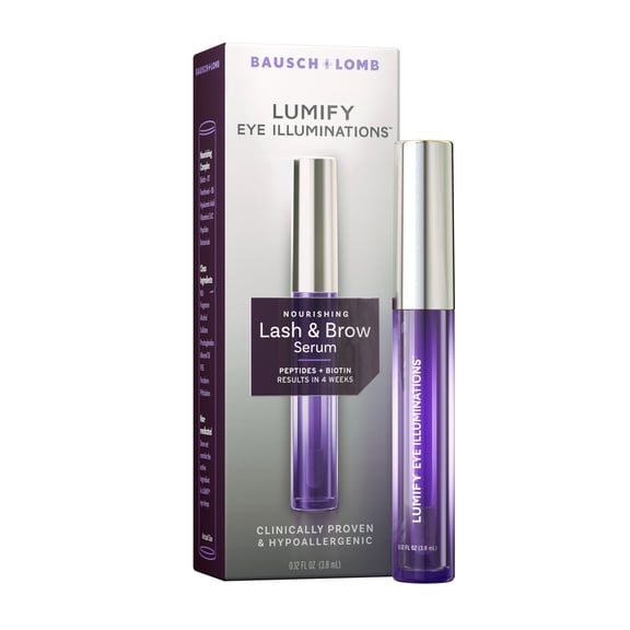 LUMIFY Eye Illuminations Lash & Brow Serum, with Hyaluronic Acid, 3.8 mL