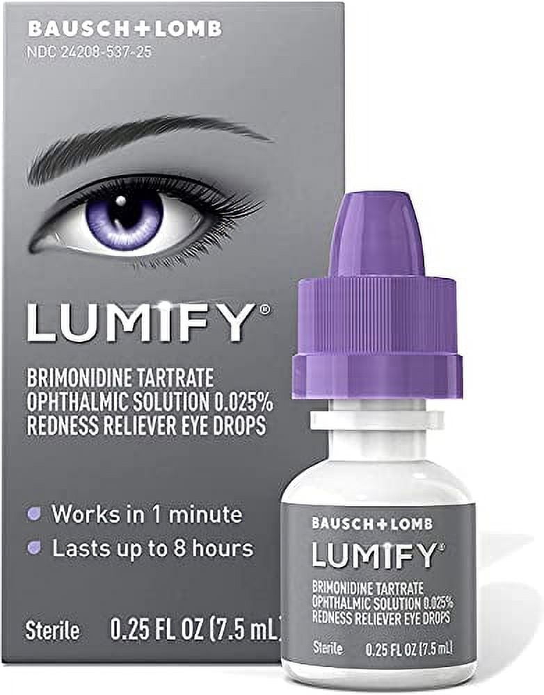 LUMIFY Redness Reliever Eye Drops, Fast Acting Brimonidine for Whiter