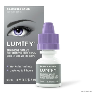 LUMIFY Eye Drops For Redness Relief and Whiter and Brighter Looking Eyes, .25 fl oz (7.5 mL)