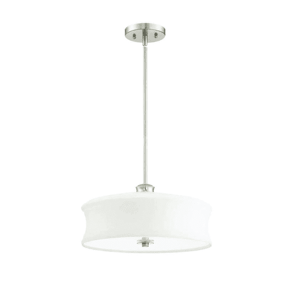 LUMINANCE F20004-80 Pendant Bowl Amala 3 Lights Bright Satin Nickel