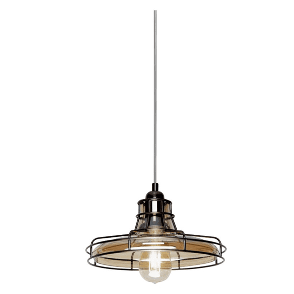 LUMINANCE F3617-74 Pendant Ibis 1-Light 60W Champagne Glass
