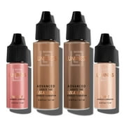LUMINESS Airbrush Silk 4-in-1 Foundation Makeup Starter Kit 2 Airbrush Foundations, High-Coverage Concealer, and an All-in-One Foundation