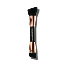 LUMINESS Dual-Sided Angled Buffing Brush, Cruelty,Free Synthetic Bristles Ideal for Foundation & Primer,Soft Fibers Gives Silky Touch on Skin