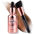 thumbnail image 1 of LUMINESS Liquid Mirage 3PC Kit - Color Changing Foundation with SPF 50 Primer & Makeup Brush, Hydrating & Lightweight Face Makeup, 4 in 1 Liquid Foundation, Concealer & Moisturizer (Deep), 1 of 9
