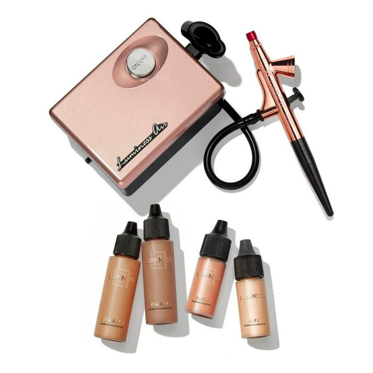  Luminess Air Airbrush Makeup Starter Kit, Silk 4-in-1 Airbrush  Foundation, Tan, 0.5 Oz, 4 Count : Beauty & Personal Care