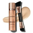 thumbnail image 1 of LUMINESS Silk Airbrush Spray Foundation & Buffing Brush Kit – Full Coverage Foundation & Dual-Sided Buffing Brush - Buildable Coverage, Anti-Aging Formula Hydrates & Moisturizes (Shade - Light Fair), 1 of 6