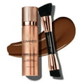 thumbnail image 1 of LUMINESS Silk Airbrush Spray Foundation & Buffing Brush Kit – Full Coverage Foundation & Dual-Sided Buffing Brush - Buildable Coverage, Anti-Aging Formula Hydrates & Moisturizes (Shade - Deep Dark), 1 of 6