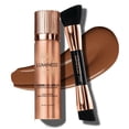 thumbnail image 1 of LUMINESS Silk Airbrush Spray Foundation & Buffing Brush Kit – Full Coverage Foundation & Dual-Sided Buffing Brush - Buildable Coverage, Anti-Aging Formula Hydrates & Moisturizes (Shade - Deep), 1 of 6