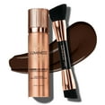 thumbnail image 1 of LUMINESS Silk Airbrush Spray Foundation & Buffing Brush Kit – Full Coverage Foundation & Dual-Sided Buffing Brush - Buildable Coverage, Anti-Aging Formula Hydrates & Moisturizes (Shade - Rich Dark), 1 of 6