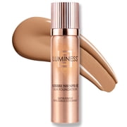 LUMINESS Silk Airbrush Spray Foundation - Full Coverage Foundation - Formula Hydrates & Moisturizes with Hyaluronic Acid, Aloe Vera & Hydrolyzed Silk Shade - Warm