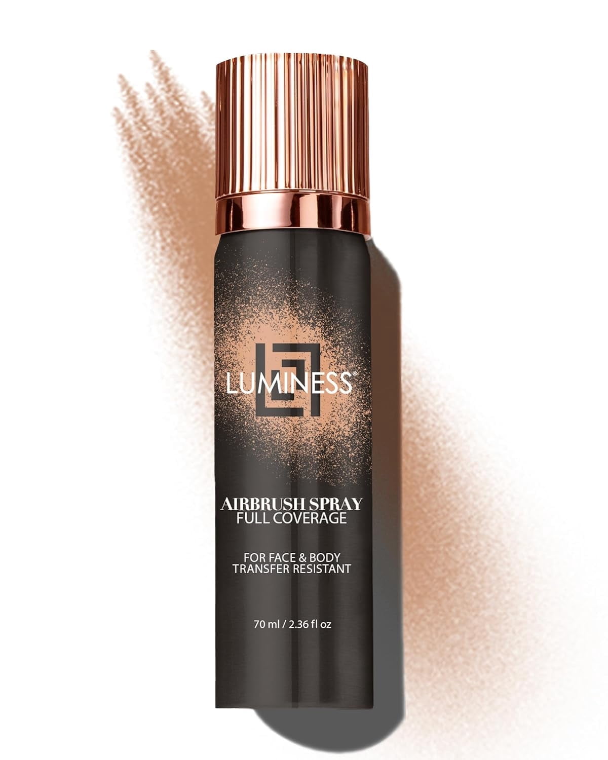 LUMINESS Spray Airbrush Foundation Makeup, Light Tan Shade 090 - Lightweight, Full Coverage Foundation for Face, Neck, & Body - Concealer for Seamless Blending, Natural-Looking Finish, 2.36 fl oz