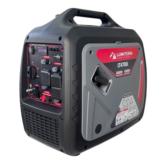LUMITERRA 4200W Portable Inverter Generator, 3800 Running Watts, CO Sensor, ECO Mode, Outdoor and Home Use